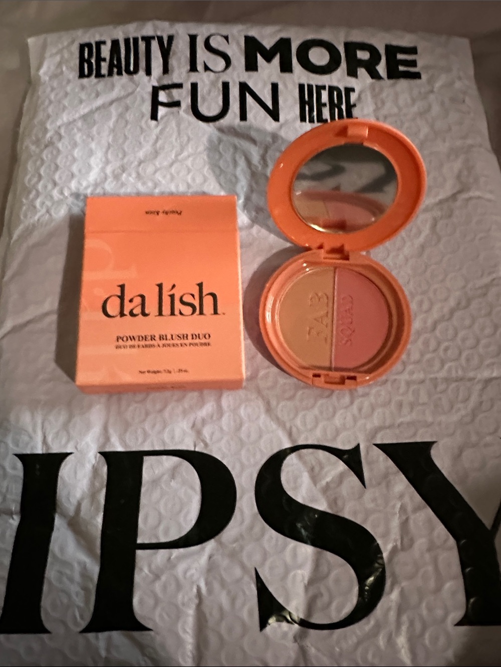 Da lish Powder Blush Duo — Peach & Pink